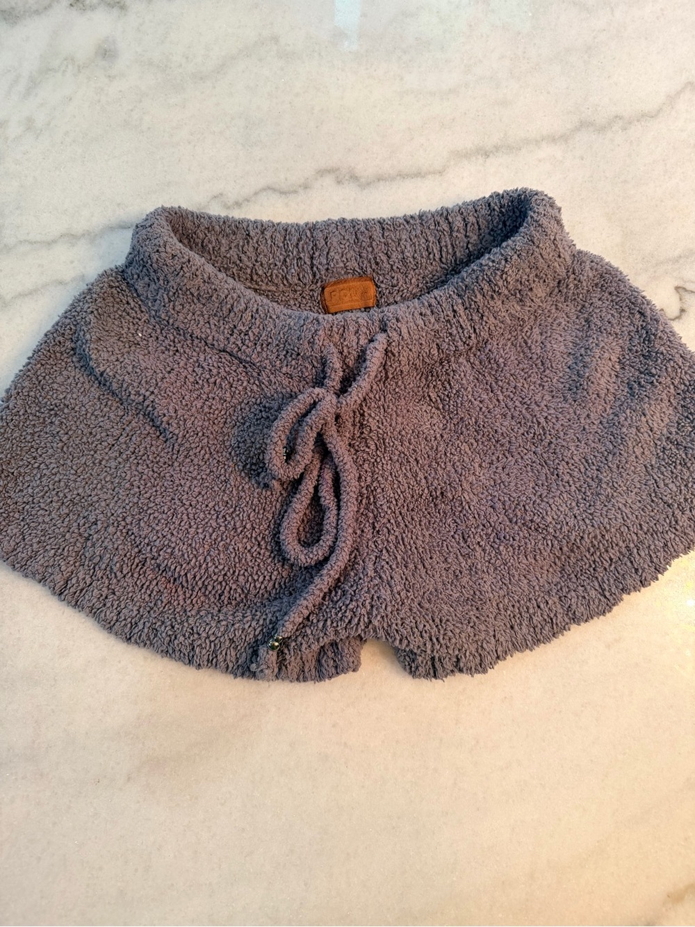 POL Plush Gray Cozy Lounge Shorts